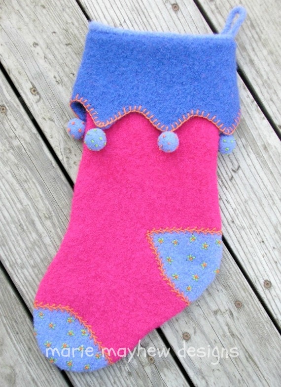 PATTERN-BOOKLET. A Knit & Felt Victorian Holiday Stocking Pattern