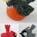 PATTERN-BOOKLET. A Knit & Felt Wool Birds Pattern