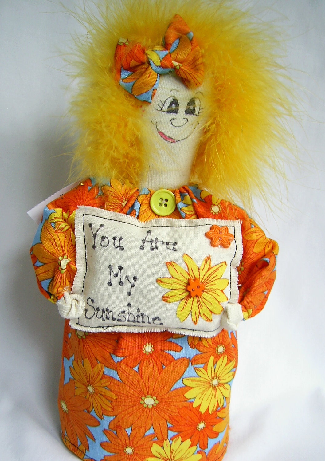You Are My Sunshine PinHead Happy Face(TM)  Doll - Patsy PinHead
