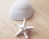 50% OFF SALE - Imperfect White Knobby Starfish Barrette Beach Hair Accessories Mermaid Hair Accessories Nautical Accessories Cute Adorable