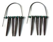 spike earrings, industrial spike hoop earrings, gothic spike earrings, acrylic spike hoop earrings, spike jewelry
