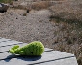 Mini Woolie Whale Hand Crocheted Plush-Lime