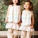 Girls Antique White Eyelet Pillowcase Dress with ribbon detail & Matching Pants