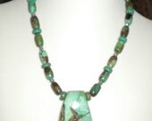 BEAUTIFUL LARGE TURQUOISE Pendant Necklace