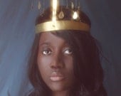 Brass headpiece unique collectible pagan poetry statement crown