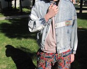 Vintage Levi's Acid Washed Sport Jean Jacket Men's Size Large