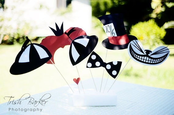Alice In Wonderland Party  Photo Booth Props- Wonderland Costume On a Stick