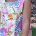 Pink flower with pink white polka dots girls jumper