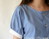 Shirt dress " Camilla " Recycled mens' shirt - US 8 / EU 40