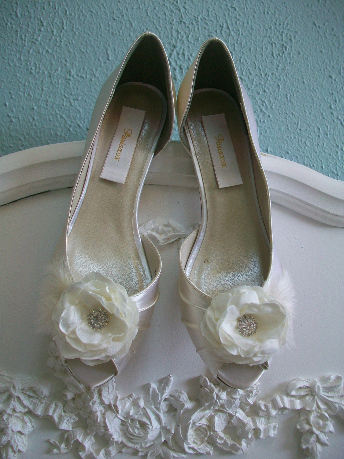 Wedding Shoes - Ivory Flower Bridal Shoes