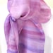 Hand painted silk scarf light purple stripes hand painted design