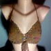 Bikini Top Tank Halter Brown Crochet Cotton Mixed Bikini Top Festival Top Swimwear Beacwear Spring Summer Fashion Women Clothing
