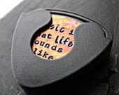 Fathers Day Gift - Hand Stamped Guitar Pick - Personalized Guitar Pick - Personalized Pick - Rustic Copper Pick