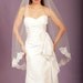 Wedding Veil - Fingertip with Alencon Lace - made to order - white, diamond white, ivory, champagne, blush