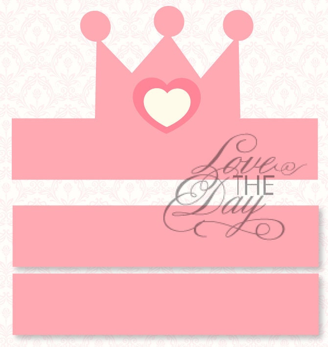 Pink Princess Party PRINTABLE Birthday Crowns (INSTANT DOWNLOAD) by Love The Day Il_170x135