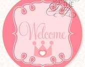 Pink Princess Party PRINTABLE Birthday Welcome Sign (INSTANT DOWNLOAD) by Love The Day Il_170x135