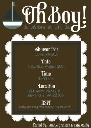 Oh Boy Baby Shower PRINTABLE Party Invitation Collection by Love The Day Il_570xn