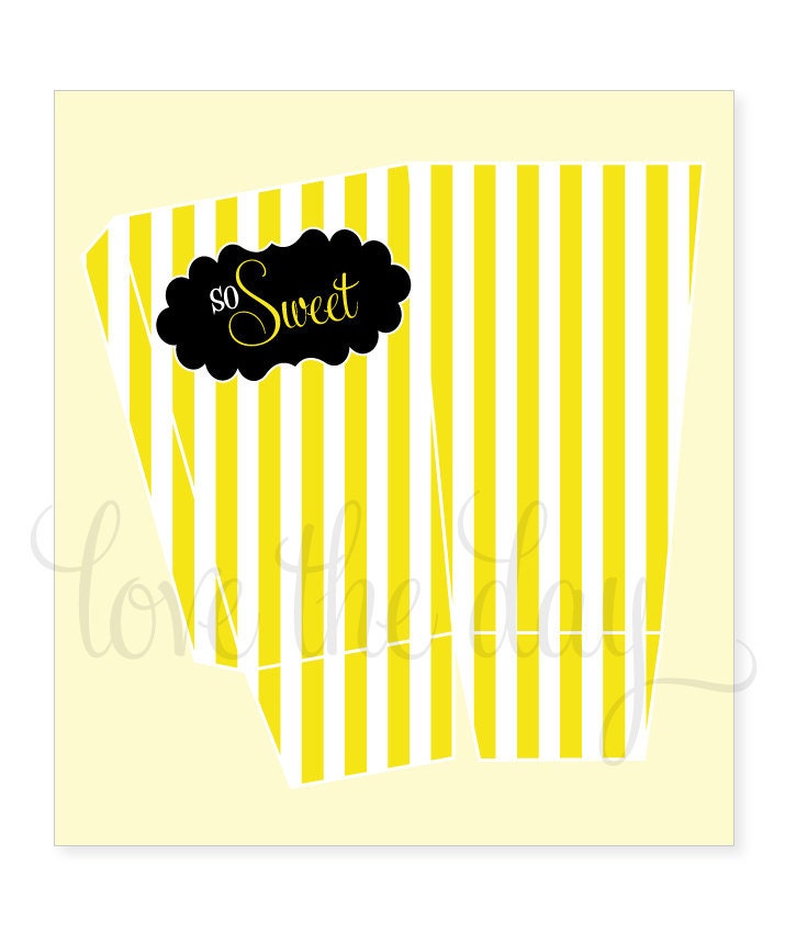 Honey Bee Party PRINTABLE Favor Box from Love The Day Il_570xn