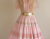 PINK SPARKLE PARTY Circle Skirt. c. 1950's.