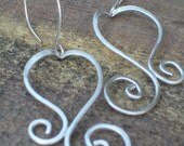 Modern Spiral Earrings, Sterling Silver Spiral Earrings,  Spiral Dangles on Etsy.