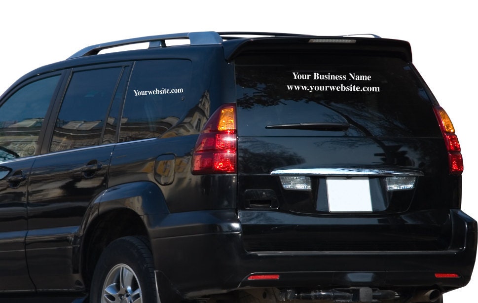 Wall Decals Words Art Stickers Vinyl Lettering - Display Your Company Name and Website on your Vehicle