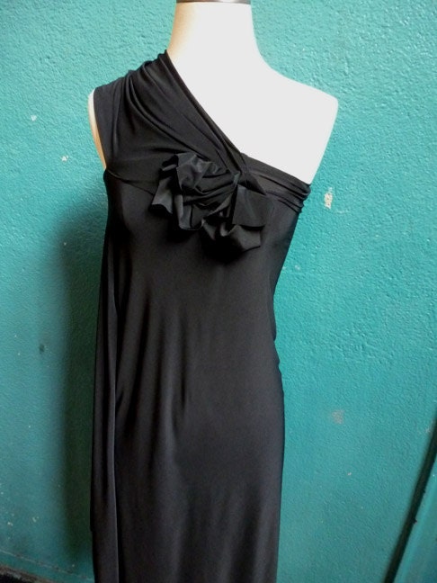 Cocktail dress with drape side/bridesmaid/prom/any occasion dress designed by Cheryl Johnston
