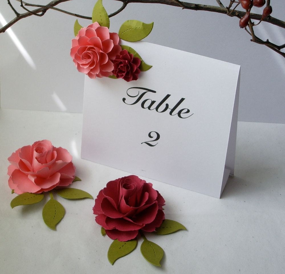 Table number Cards -  The Rosetta Collection - set of 20 - Custom order available