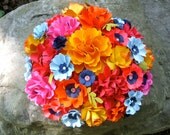 Centerpiece - Cake Topper  - Handmade Paper Flowers - Made to Order - Custom Colors