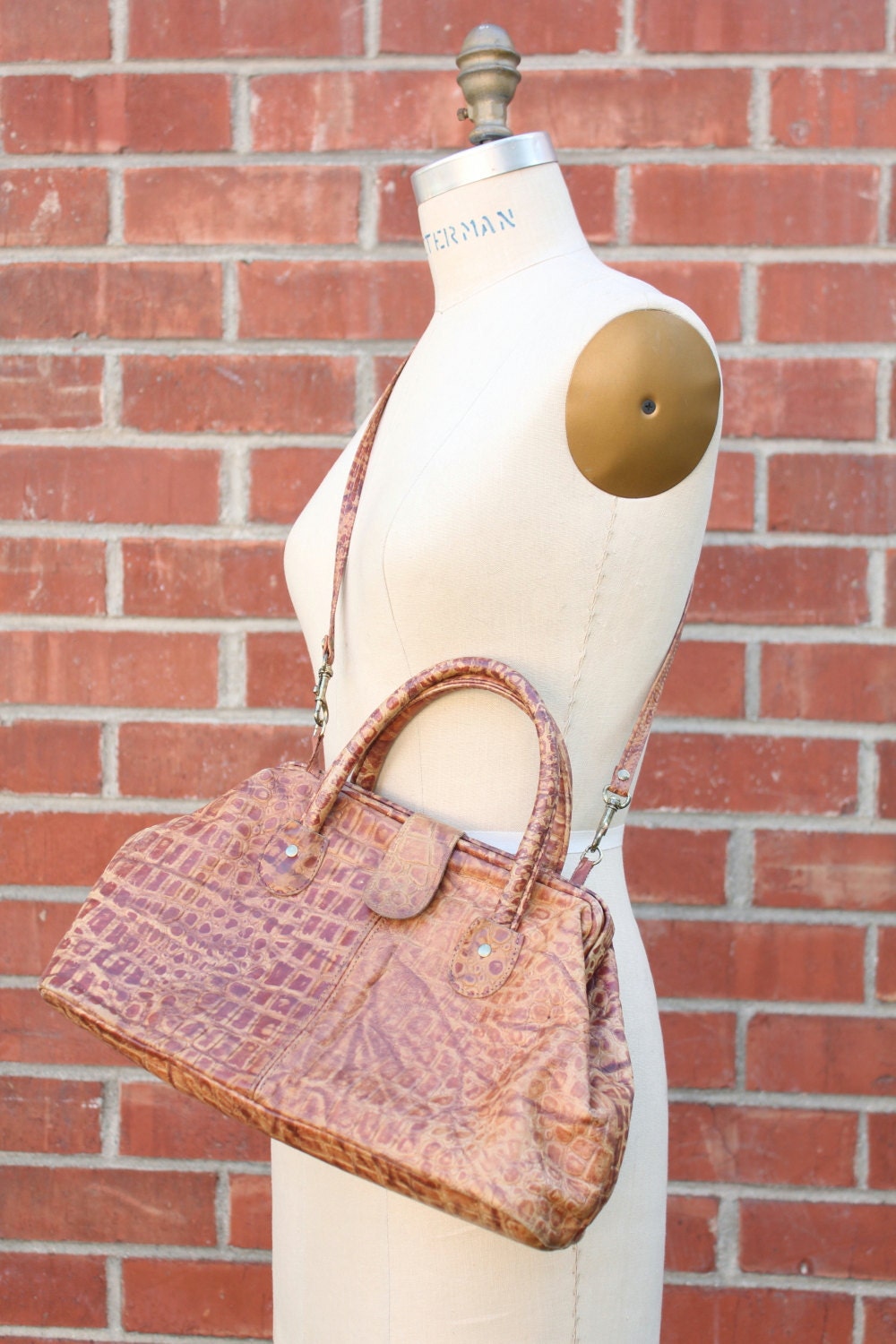 Vintage 80's brown Croc Doctors bag with original strap
