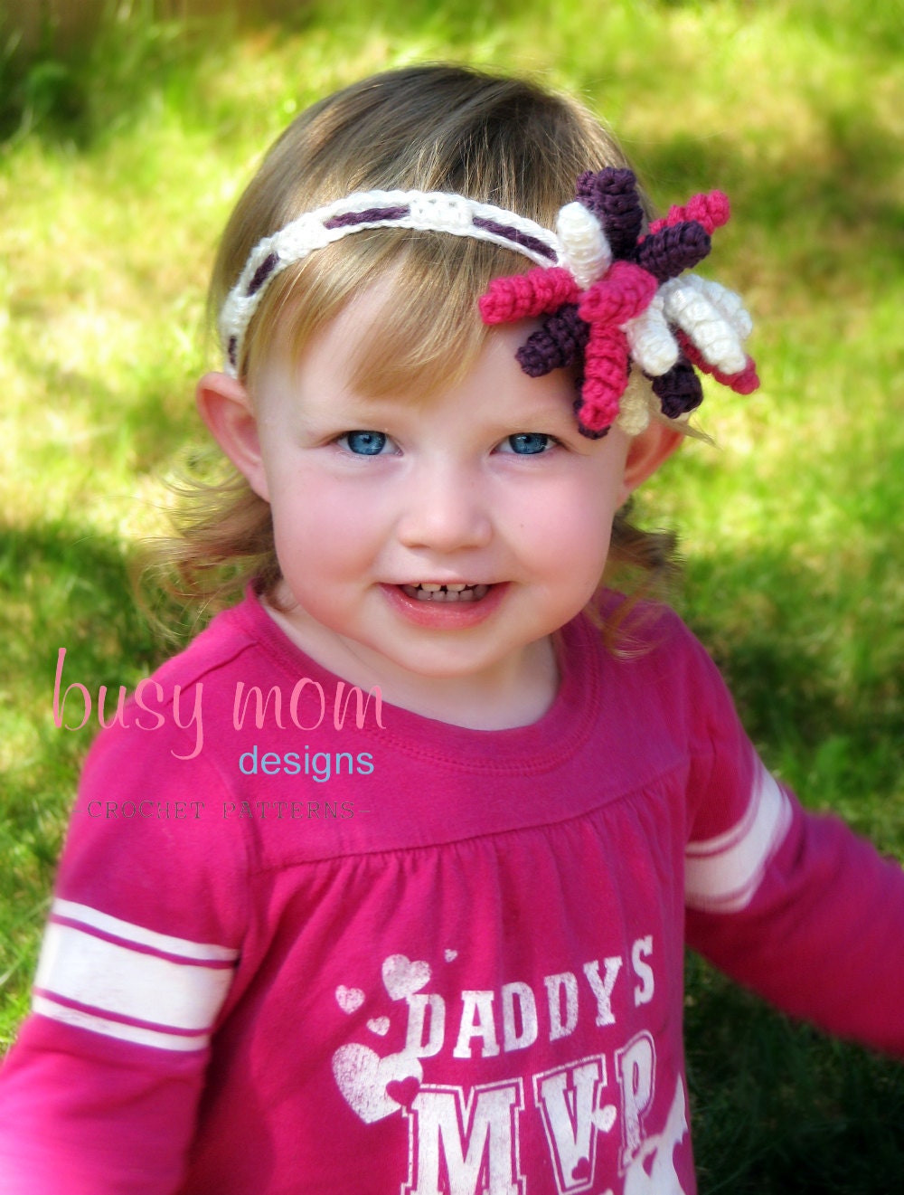 CROCHET PATTERN - Korker Bow Headband - Any Size - Easy - pdf 307- SELL what you make