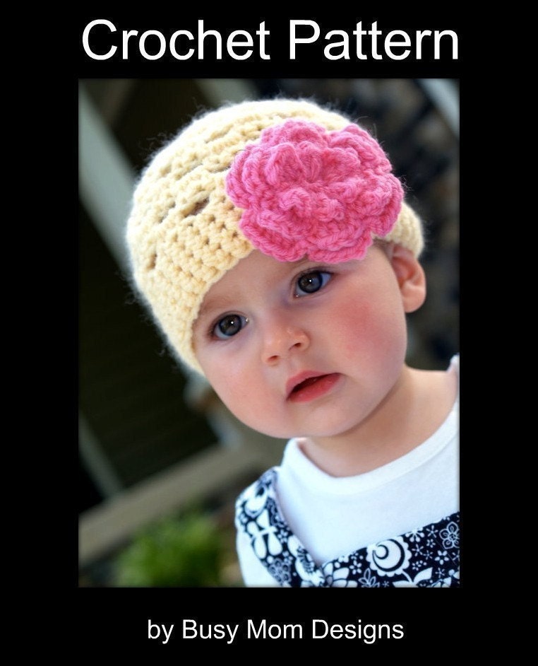 CROCHET PATTERN - Spring Fling Beanie - Quick and Easy - All sizes included from Baby to Adult - PDF 101 - Sell what you Make