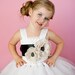 Anna Flower Girl Tutu Dress with Double Handmade Rose and Custom Sash