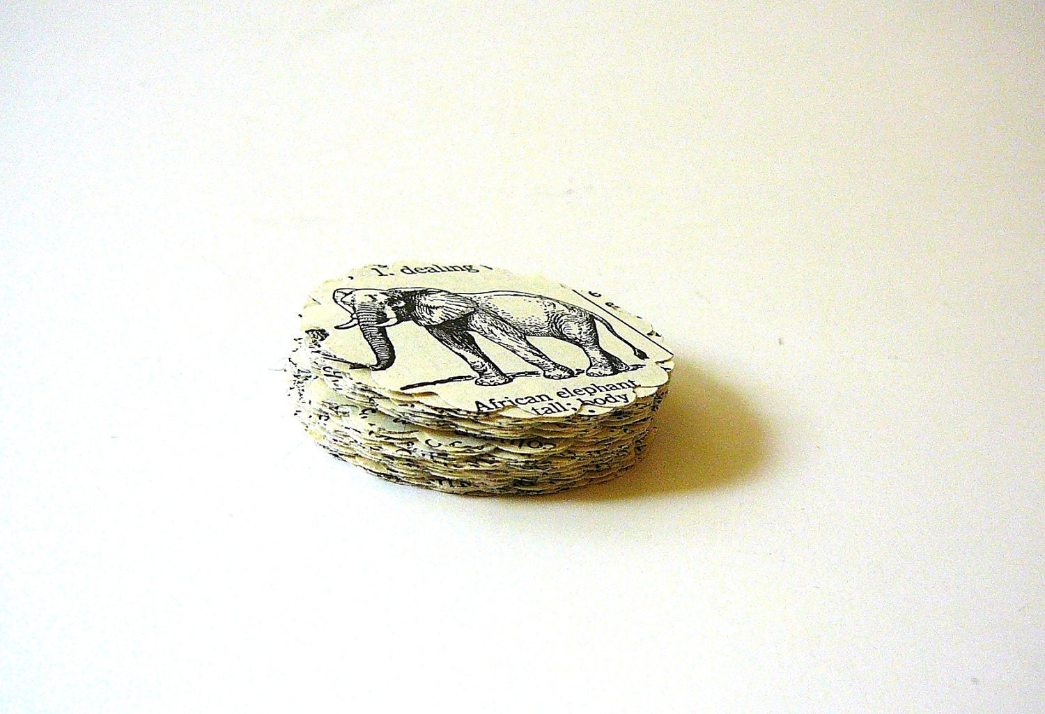 Vintage Dictionary Confetti Die Cut Card Making