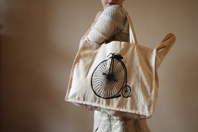 Penny Farthing Tote Bag