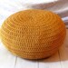 Floor Cushion Crochet - mustard