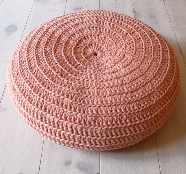 Floor Cushion Crochet- Peach