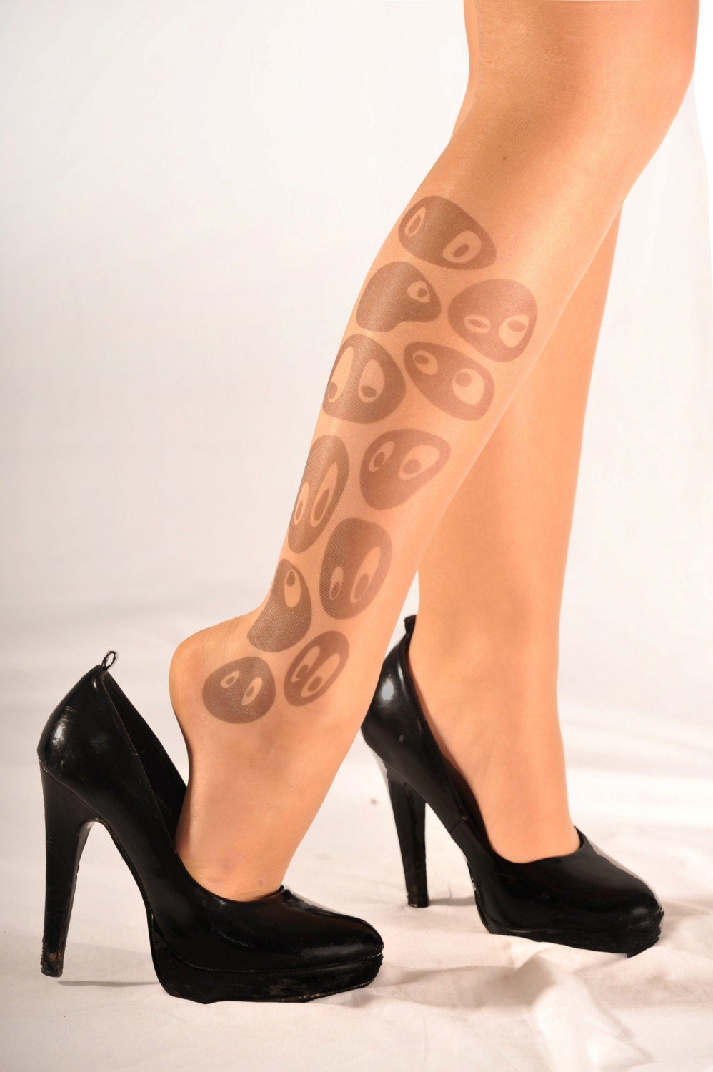 Printed Tights - Cute faces