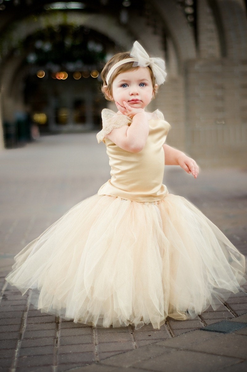 Flower Girl Dress---Tutu and Top---Full of Sparkle---Perfect for Weddings or Portraits