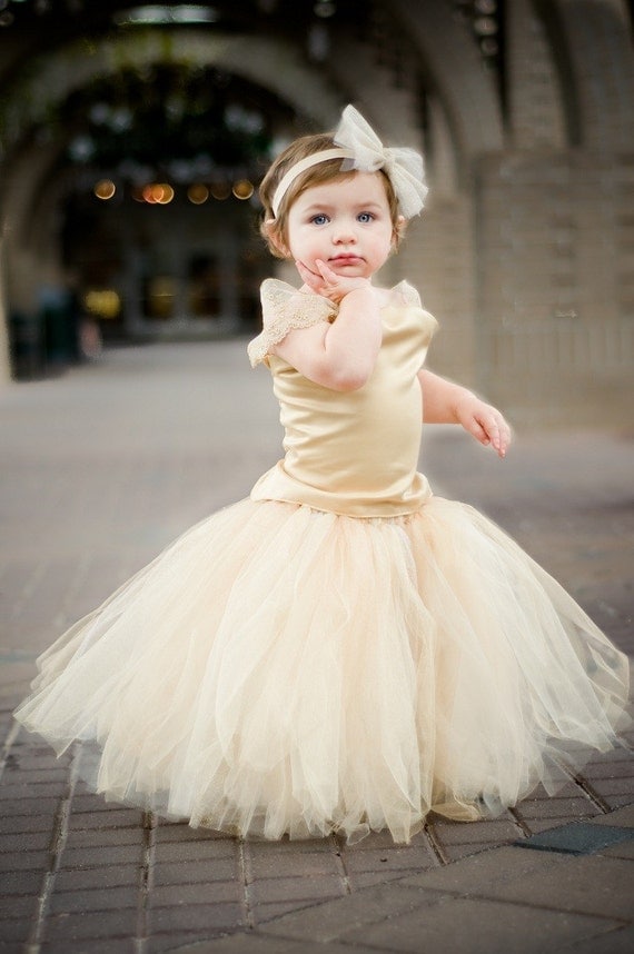 Flower Girl Dress---Tutu and Top---Full of Sparkle---Perfect for Weddings or Portraits