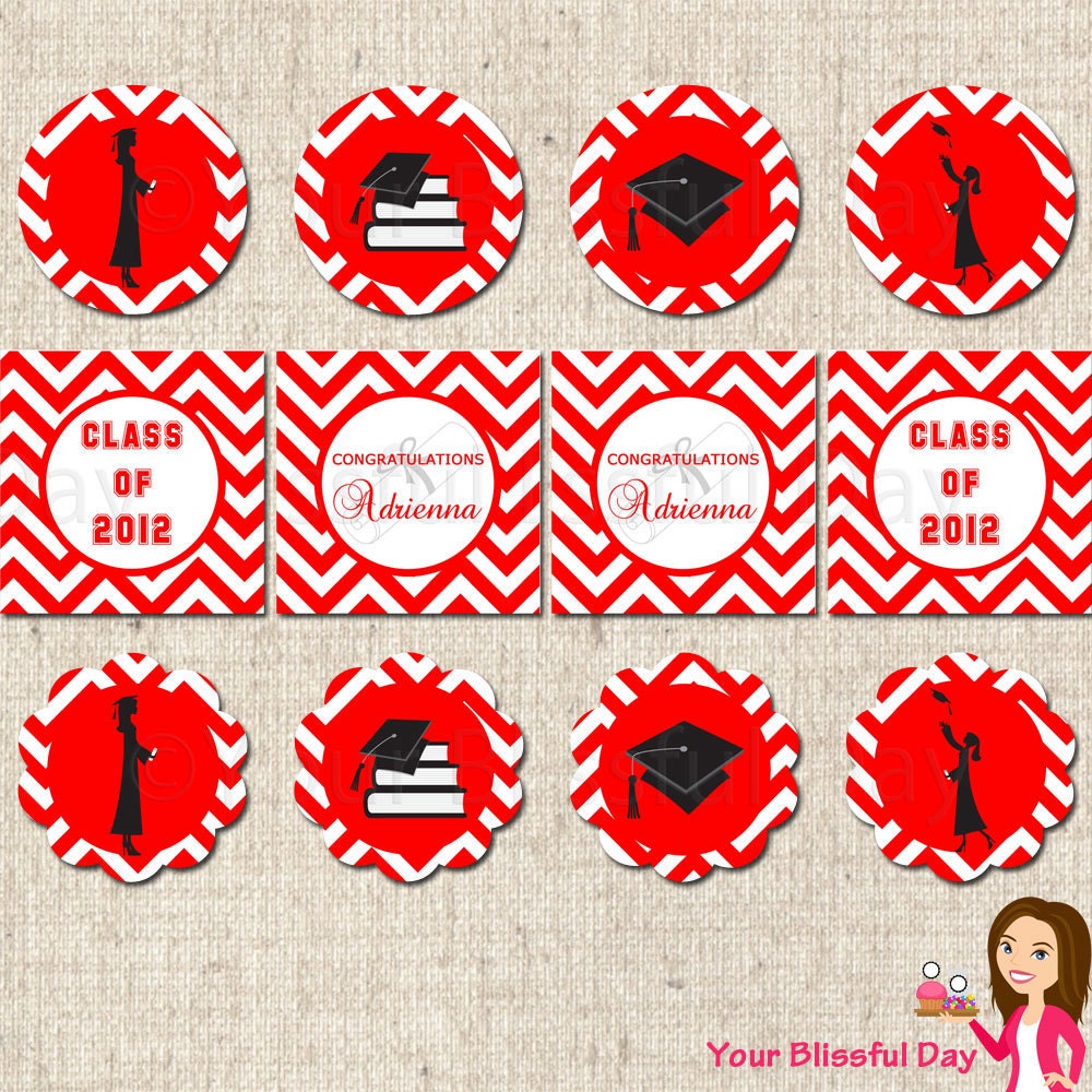 PRINTABLE Female Graduation Party Circles (Color of your choice) Il_170x135