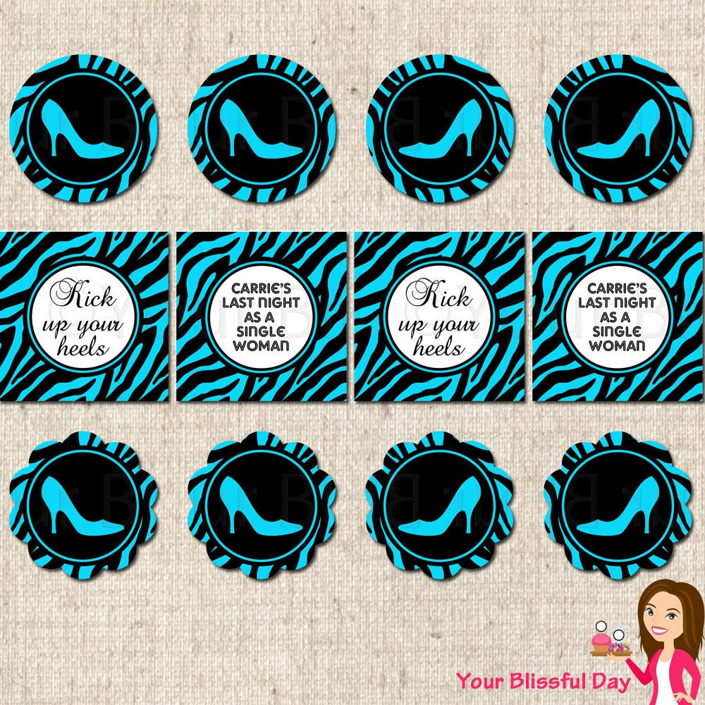 PRINTABLE Heel Bachelorette Party Circles (Many colors to choose from) Il_570xn