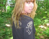 Organic Cotton 'I am BEAUTIFUL' Henna Black T-Shirt - size medium