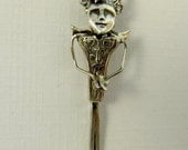 Bren the Bird Angel - Up Cycled Sterling Silver, Sterling Silverware, And PMC - Art Jewelry Pendant - 767