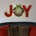 JOY Holiday Wall Letters with Jingle Bell Wreath O