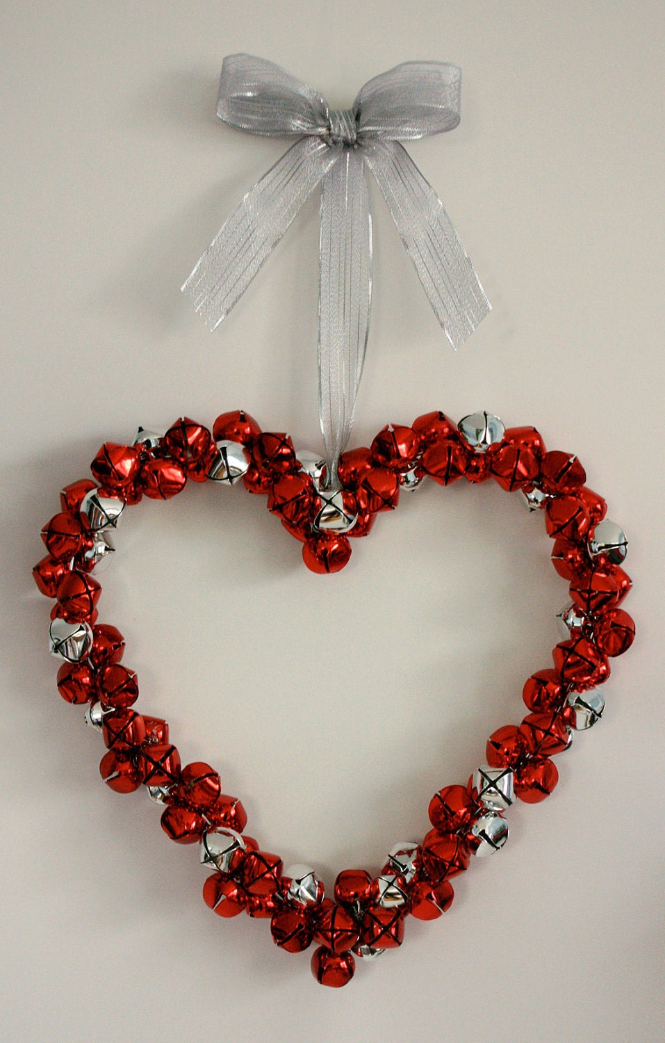 Jingle Bell Heart Shaped Wreath (Valentine's Day)