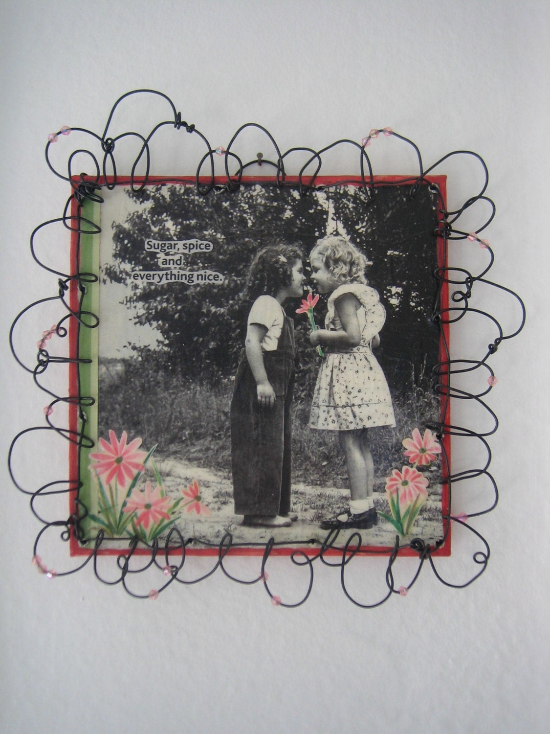 Sugar and Spice (Original Mixed Media Wall Hanging)
