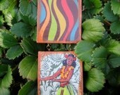 Lovely Hula Hands (Original Mixed Media Wall Hanging - Mini Series)