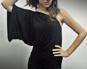 Black off shoulder top blouse ,made to order