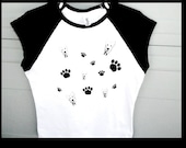 Dog Pound Rescue Girls Dog and Paw T-shirt