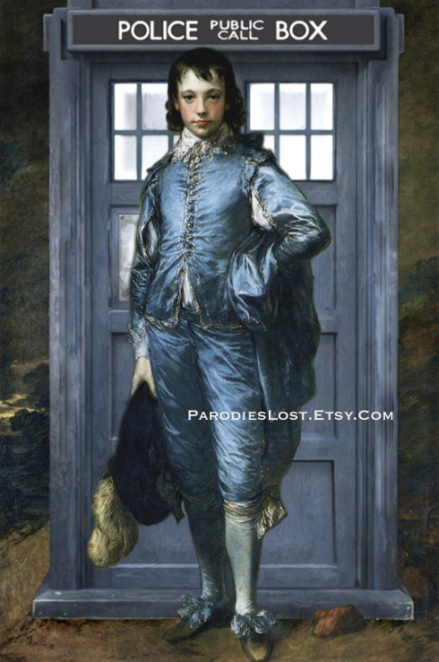 Doctor Who TARDIS Parody Print Gainsborough BLUE BOY